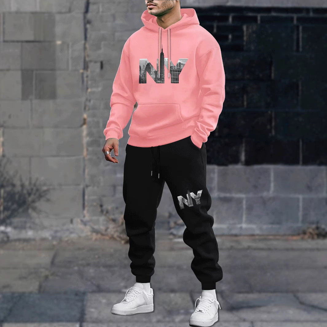 Leisure Sports Sweater Sweatpants Men's Suit